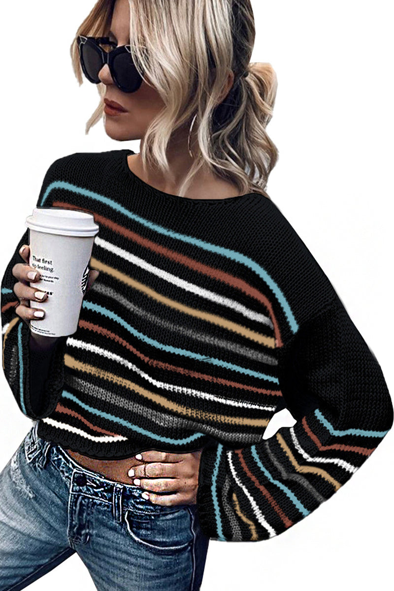 Rainbow Stripe Pattern Sweater
