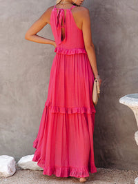 Women's Solid Color A-Line Sleeveless Long Dress