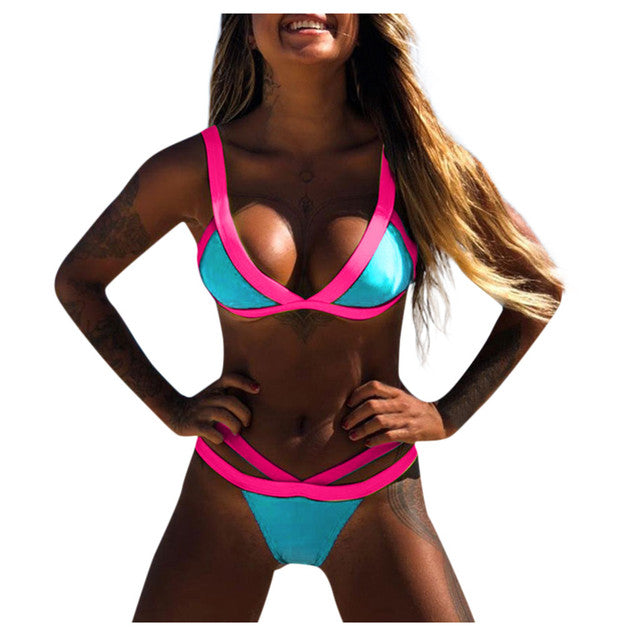 Sexy Thong Micro Bikinis Women Swimsuits Solid Push up Swimwear Female Bikini set Brazilian Biquini Bathing Suit 2022 New Bikini