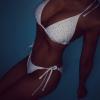 Sexy Ladies Women Diamond Crystal Swimwear Bikini Set Push-Up Bandage Adjustment Swimsuit Bathing Suit Biquini Maillots De Bain