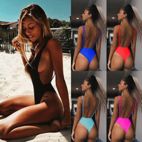 Summer Women&#39;s Sexy Backless Beach Swimsuit Swimwear Bathing Monokini Push Up Padded Bikini
