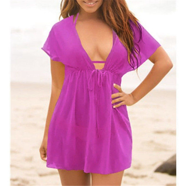 Ladies Beach dress Cover up Kaftan Sarong Summerwear Swimwear Bikini Summer