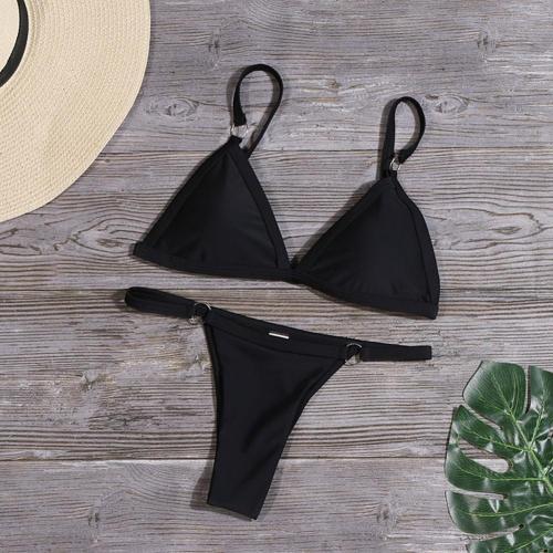 Swimwear Sexy Women Summer Bikini Set Swimmer Solid Color Push Up Bra Briefs G-string Two-pieces Bikini set Bathing Suit Swim