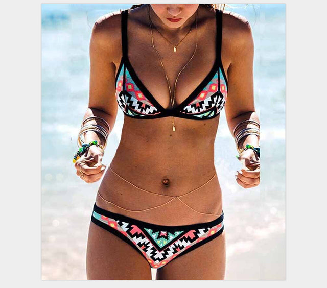 Sexy Women Triangle Push Up Padded Bra Bandage Bikini Set Swimsuit Brazilian Swimwear Bathing Suit