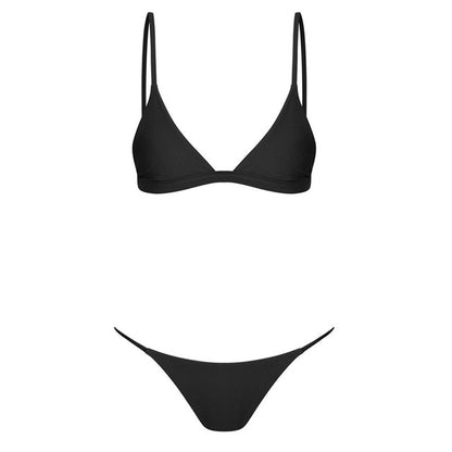 Bikini 2021 Women Sexy Swimsuit Bandage Solid Color Bikini Set Push-up Brazilian Swimwear Beachwear Swimsuit Swimwear Women